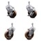 Service Caster 4 Inch High Temp Glass Filled Nylon 3/8 Inch Threaded Stem Caster Brakes, 2PK SCC-TS20S414-GFNSHT-381615-2-TLB-2 - alternate 1